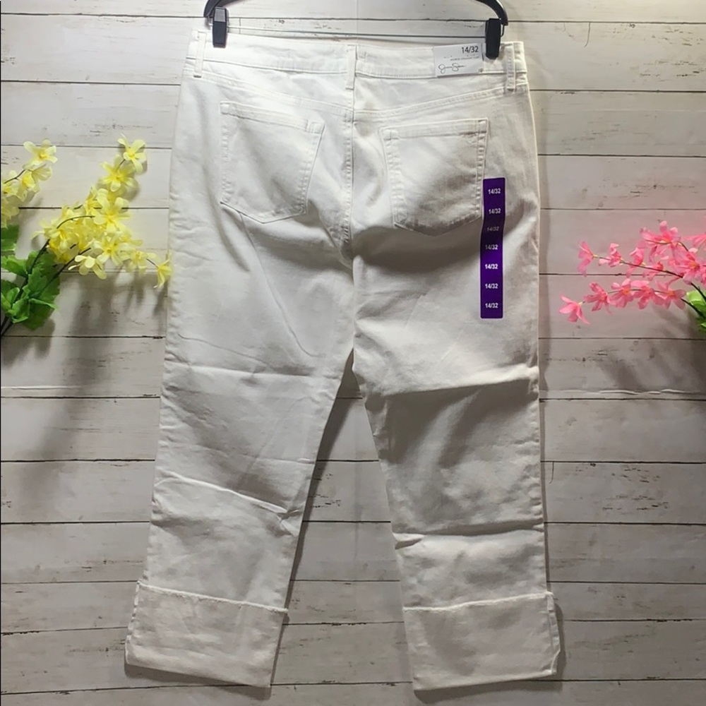 NWT Jessica Simpson Midrise White Jeans - Picture 2 of 6